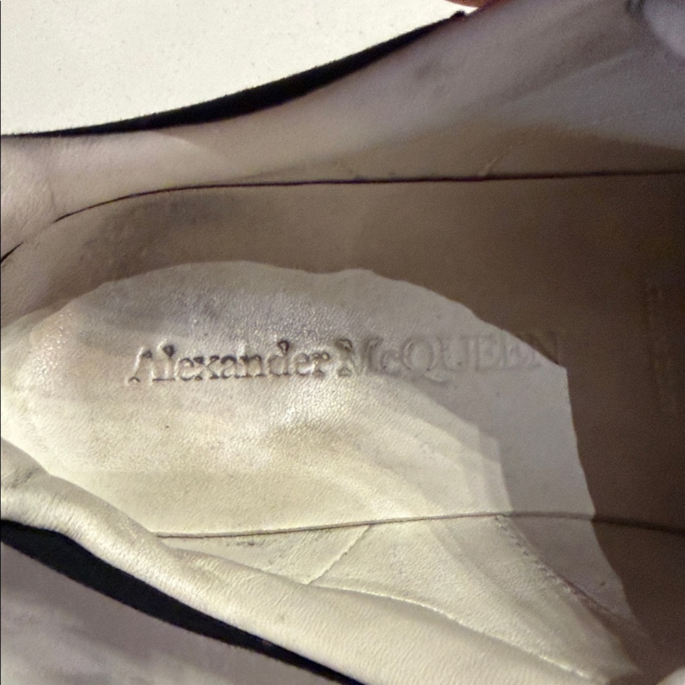 Alexander McQueen platform Women's White and Black Sneakers - Picture 11 of 13